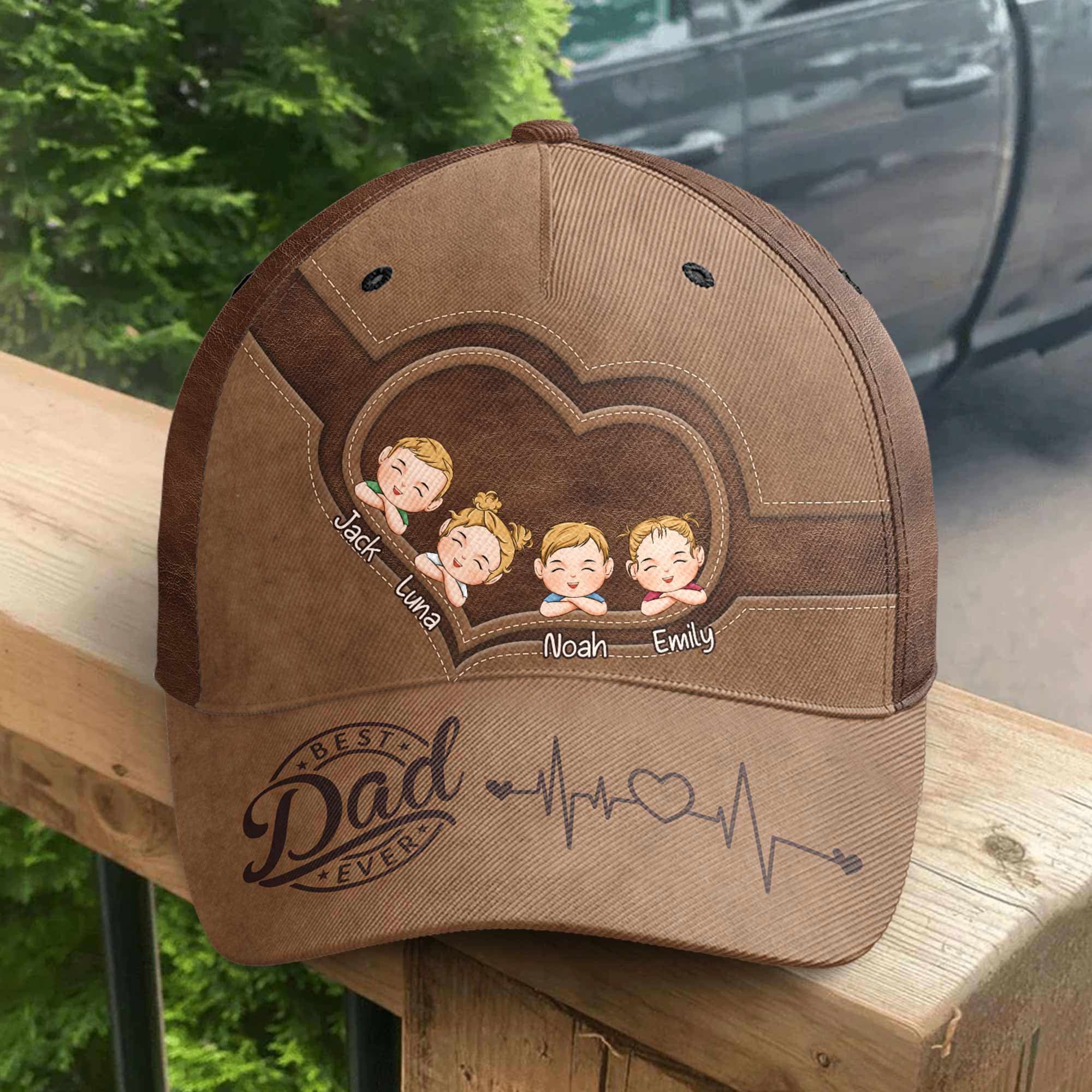 Best Dad Ever - Personalized Classic Cap - Gift For Husband 2