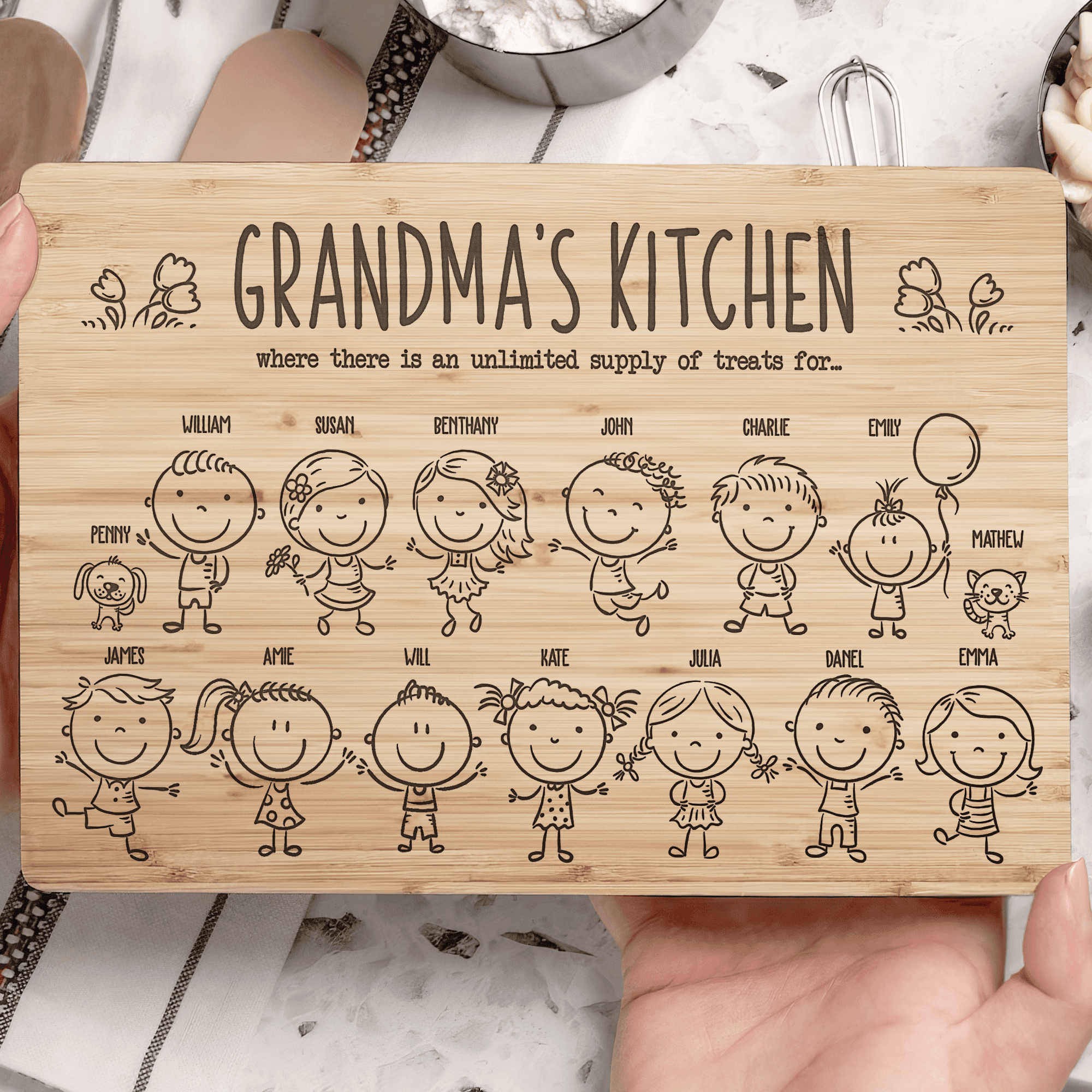 Grandma's Kitchen - Personalized Cutting Board 4