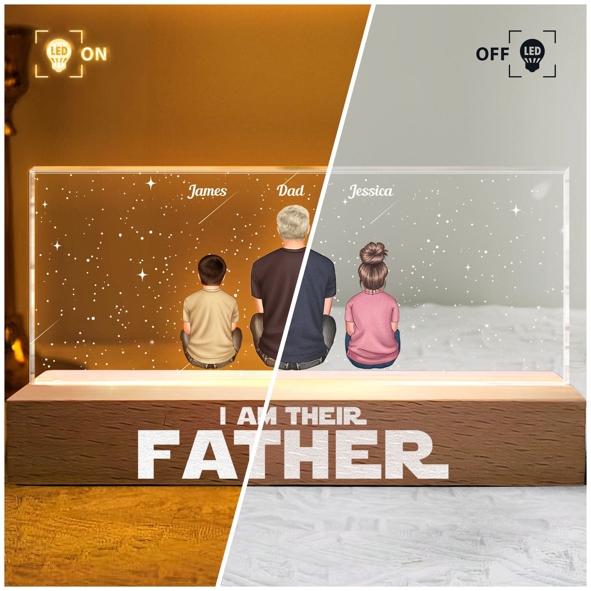 I Am Their Father - Personalized LED Night Light 3
